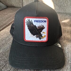 Black Freedom Eagle Patch Cap